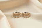 Auge Ohrring Gold mit Steinen