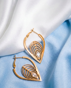 Blatt-Ohrringe Gold